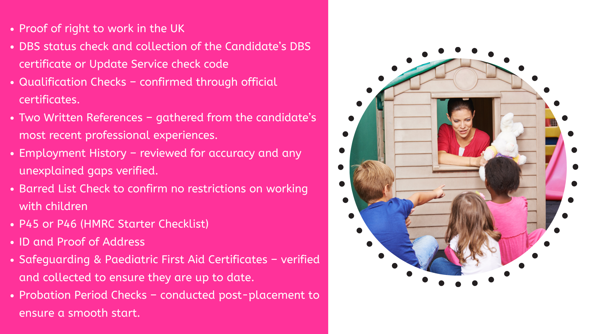 early years recruitment agency for nursery staff