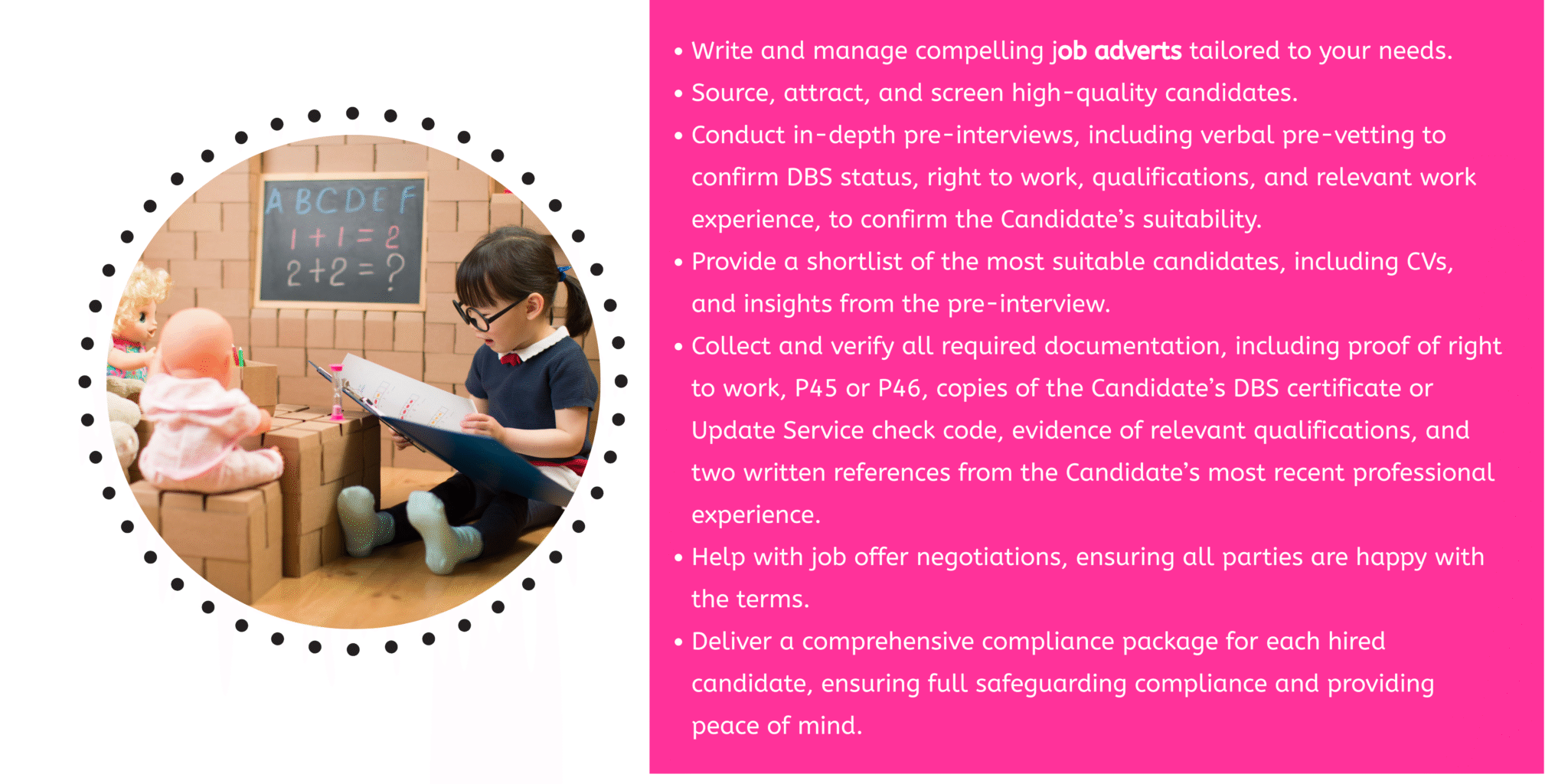 early years recruitment agency for nursery staff