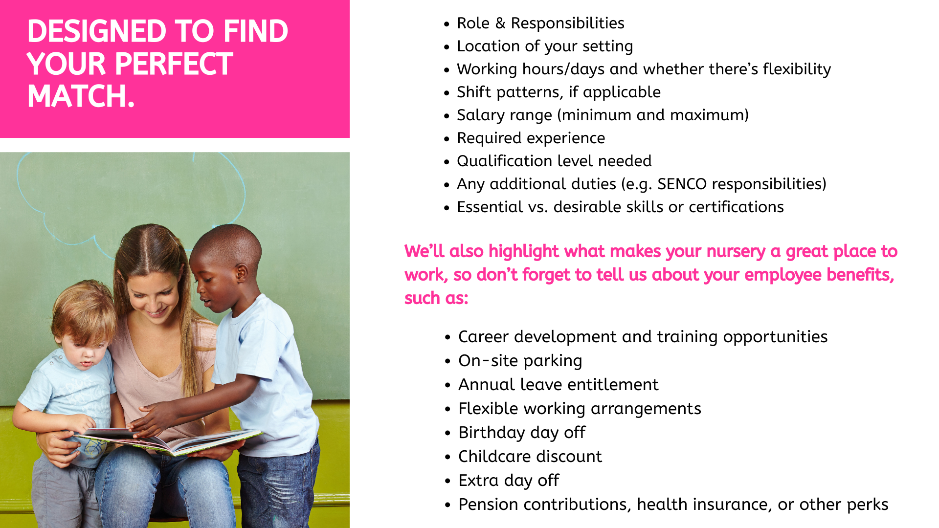 early years recruitment staff